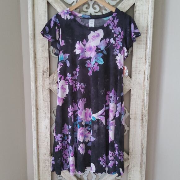 ValMarie Women's Short Sleeve Flowy Swing Shift Midi Dress with Pockets Floral - Picture 7 of 16